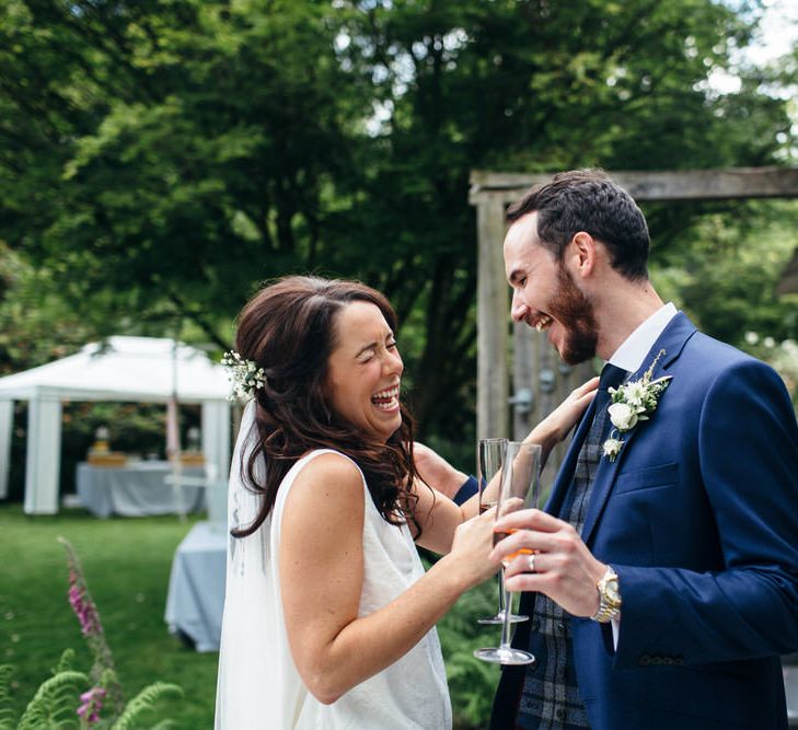 Bride In Charlie Brear Wedding Dress