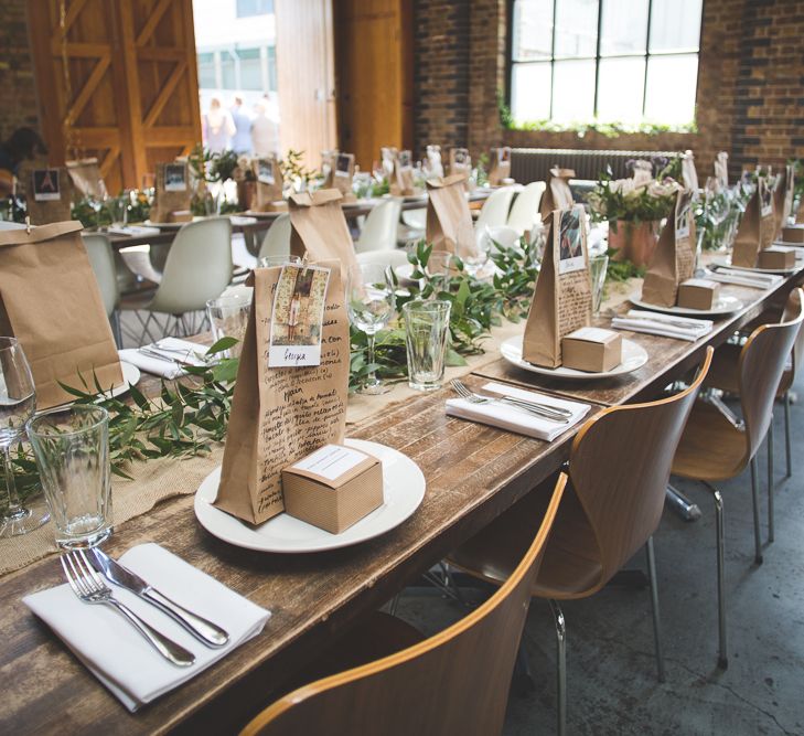 Brown Paper Favour Bags | 06 St Chad's Place Wedding Reception | Kirsty Mackenzie Photography | Insta Wedding Films