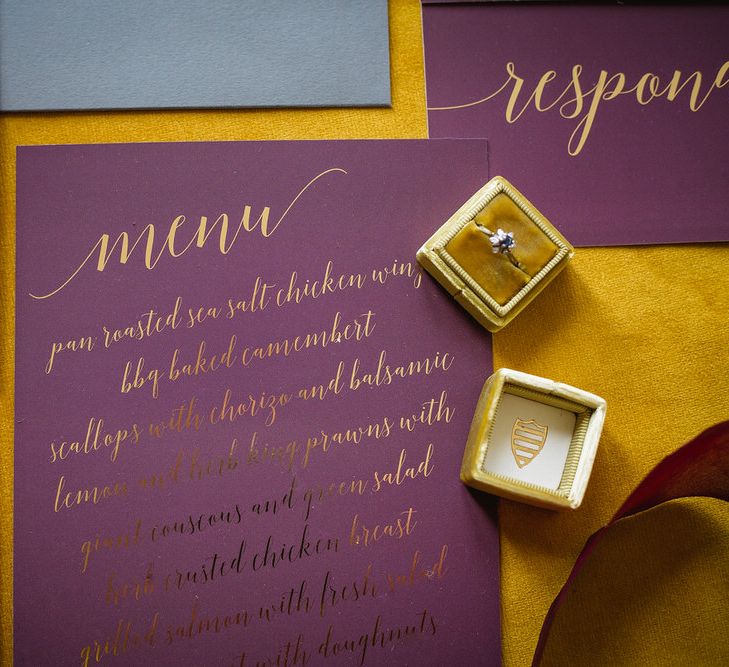 Wedding Menu. Calligraphy by Anon