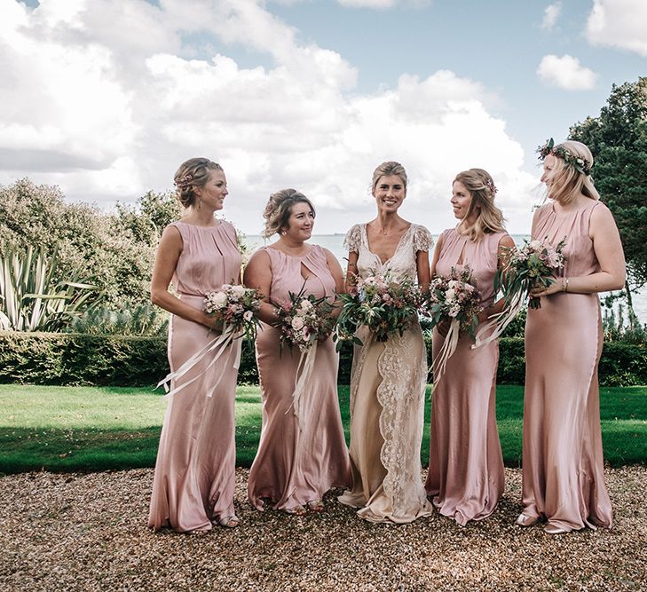 Bride in Jane Bourvis & Bridesmaids in Ghost