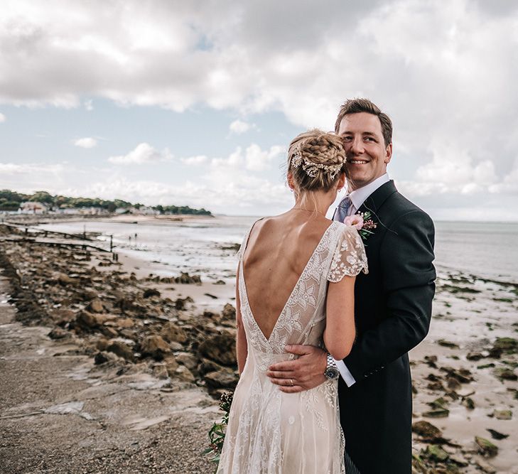 Bride & Groom Portraits by the sea