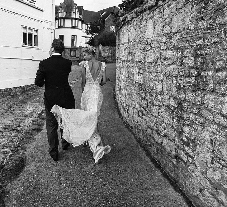 Bride & Groom Portraits by the sea