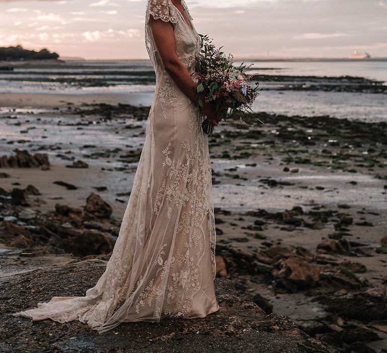 Bride in Jane Bourvis