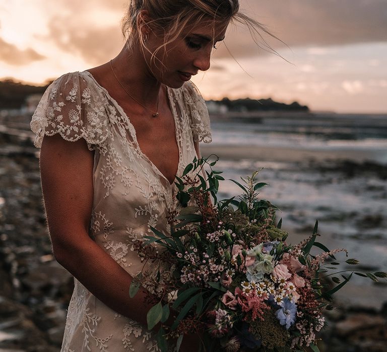 Bride in Jane Bourvis