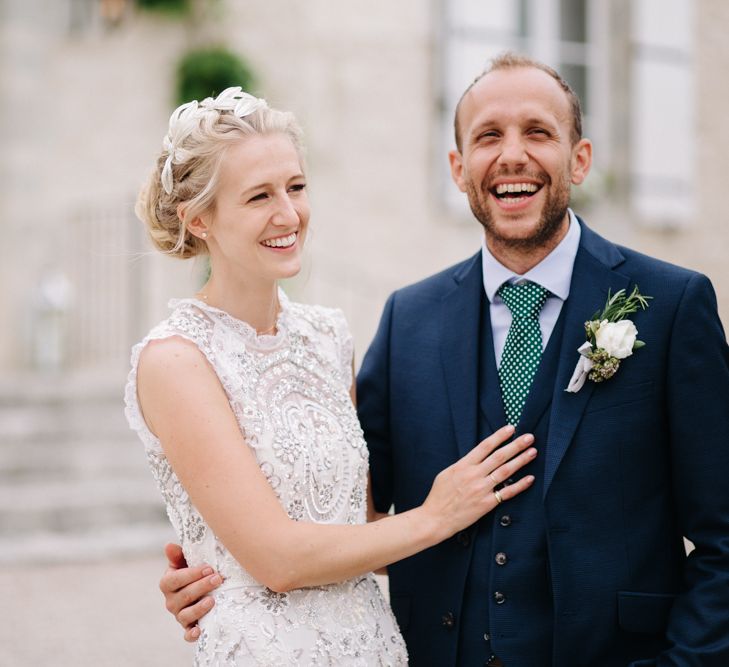 Elegant French Chateau Wedding Planned By Marry Me In France With Bride In Needle & Thread And Images From M&J Photography