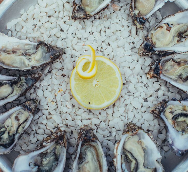 Oysters | Coastal Wedding at East Quay Venue in Whitstable | Deborah Grace Photography