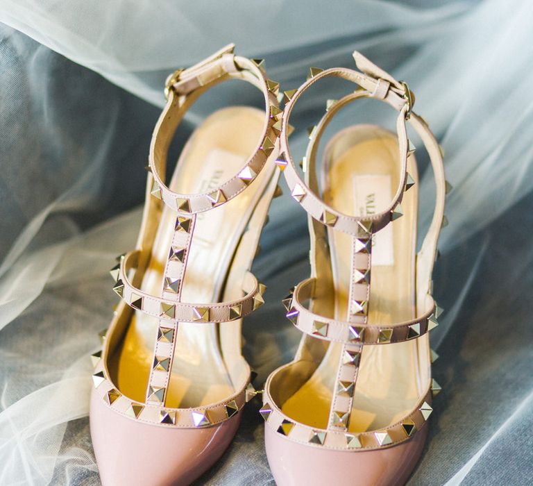 Valentino Rockstud Bridal Shoes | The Gibson's Photography | Second Shooter Martin Venherm | White Balloon Films