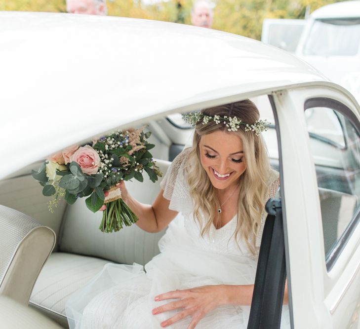 Bride in Eliza Jane Howell Wilma Wedding Dress | The Gibson's Photography | Second Shooter Martin Venherm | White Balloon Films