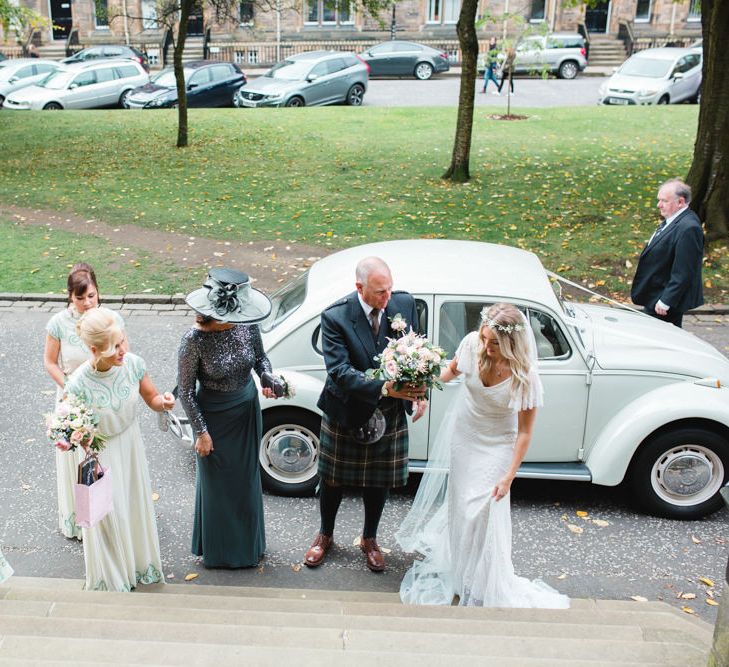 Bridesmaids in Frock & Frill ASOS Mint Green Dresses | Bride in Eliza Jane Howell Wilma Wedding Dress | The Gibson's Photography | Second Shooter Martin Venherm | White Balloon Films