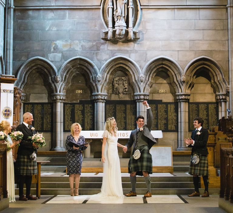 Wedding Ceremony | Bride in Eliza Jane Howell Wilma Wedding Dress | The Gibson's Photography | Second Shooter Martin Venherm | White Balloon Films