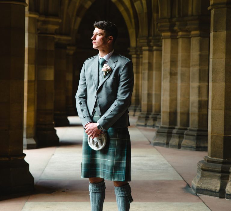 Groom in Kilt | The Gibson's Photography | Second Shooter Martin Venherm | White Balloon Films