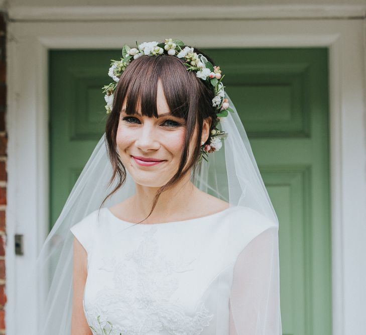 Bride in Delicate Flower Crown