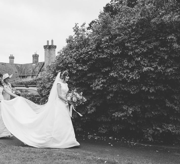 Bride in Pronovias Wedding Dress