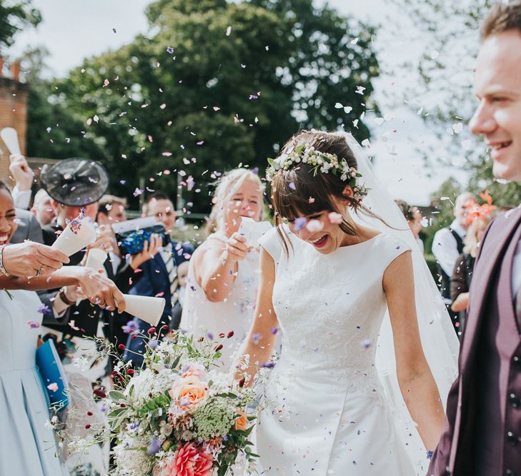 Bride in Pronovias Wedding Dress