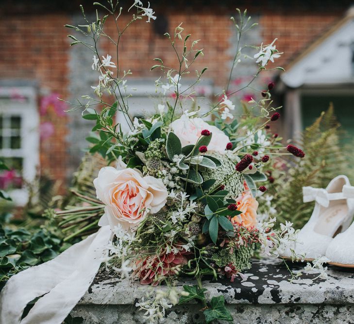 Beautiful Wedding Bouquet With British Flowers by Green and Gorgeous