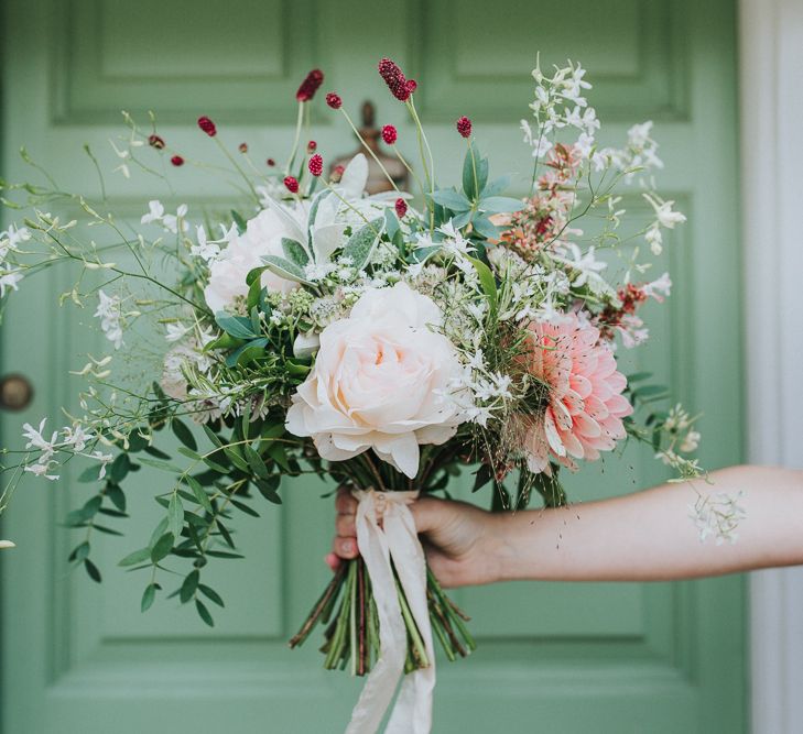 Beautiful Wedding Bouquet With British Flowers by Green and Gorgeous