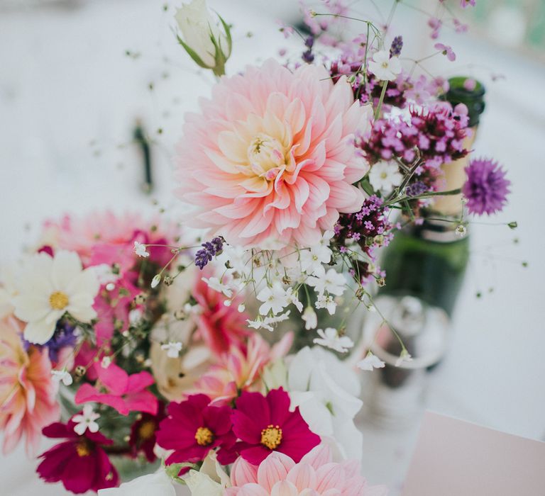 Rustic & Colourful Wedding Flowers