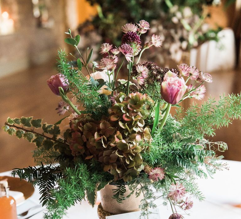 Autumnal Table Arrangements For Wedding