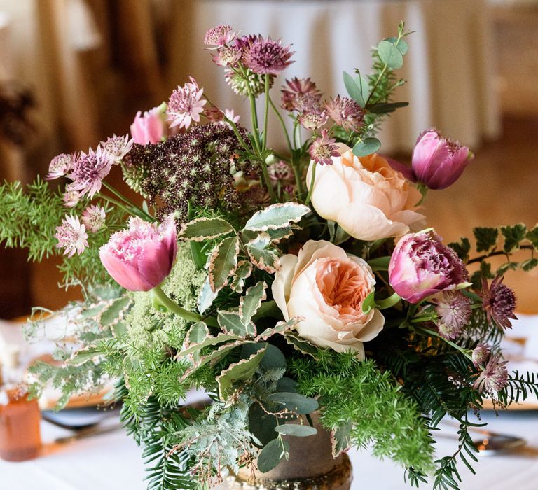 Autumnal Table Arrangements For Wedding