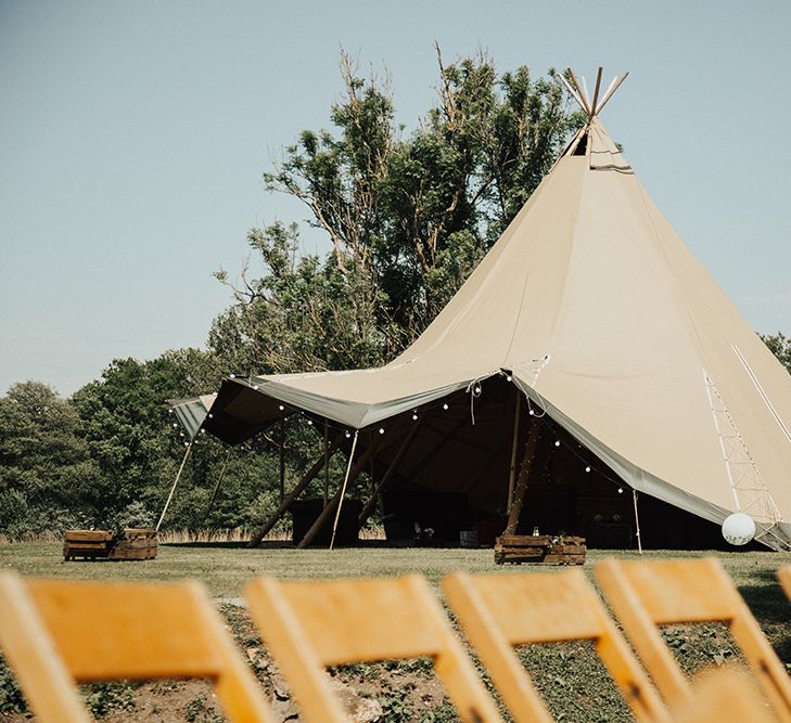 Tipi Area For Wedding Guests