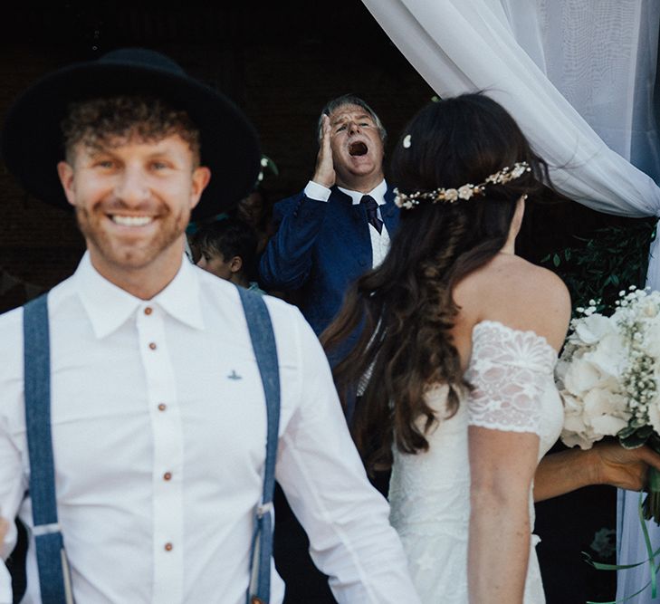 Carly Rowena Fitness & Lifestyle Vlogger Marries Trainer Husband Leon Wearing Grace Loves Lace For A Surprise Wedding At Fishley Hall With Food Trucks