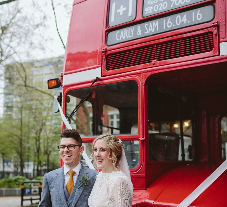 Red London Bus Wedding Transport