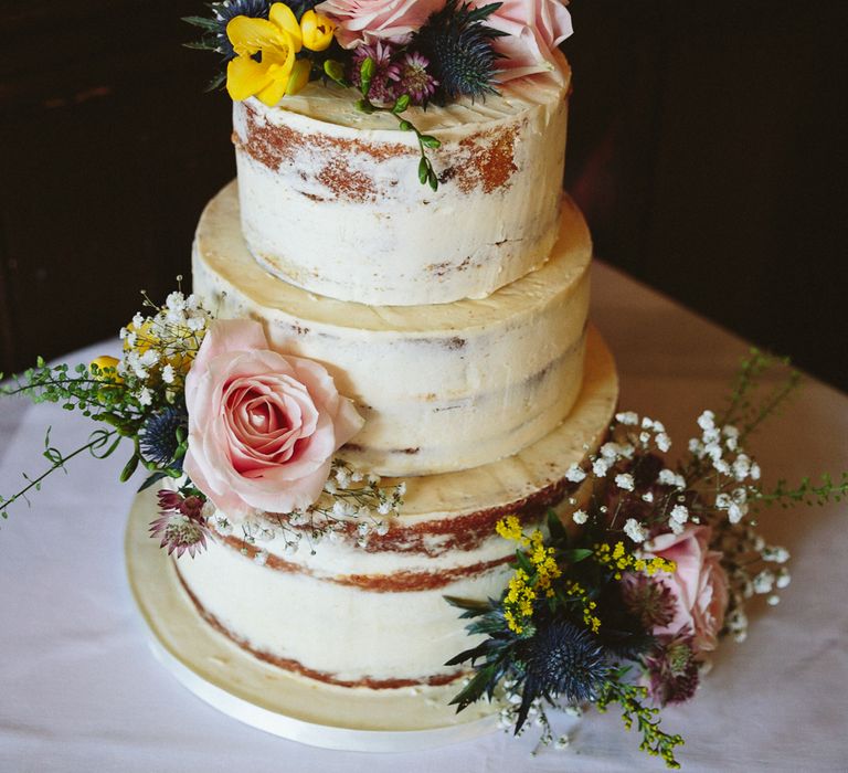 Semi Naked Wedding Cake