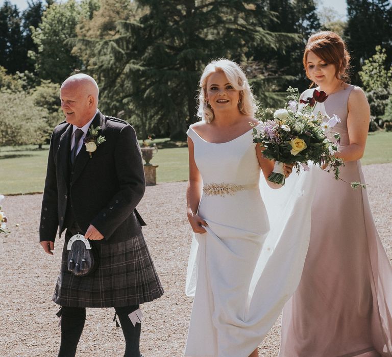 Bride In Suzanne Neville For A Rustic Wedding At The Byre Of Inchyra Scotland With Images From Maureen Du Preez