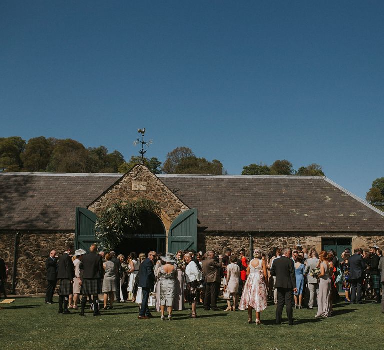 Bride In Suzanne Neville For A Rustic Wedding At The Byre Of Inchyra Scotland With Images From Maureen Du Preez