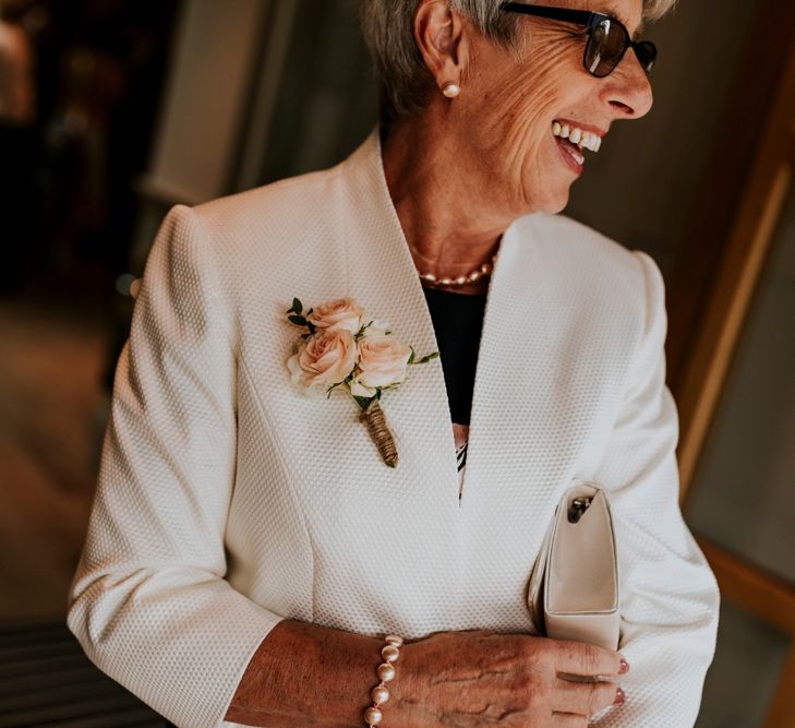 Blush Pink Buttonhole | Benjamin Stuart Photography