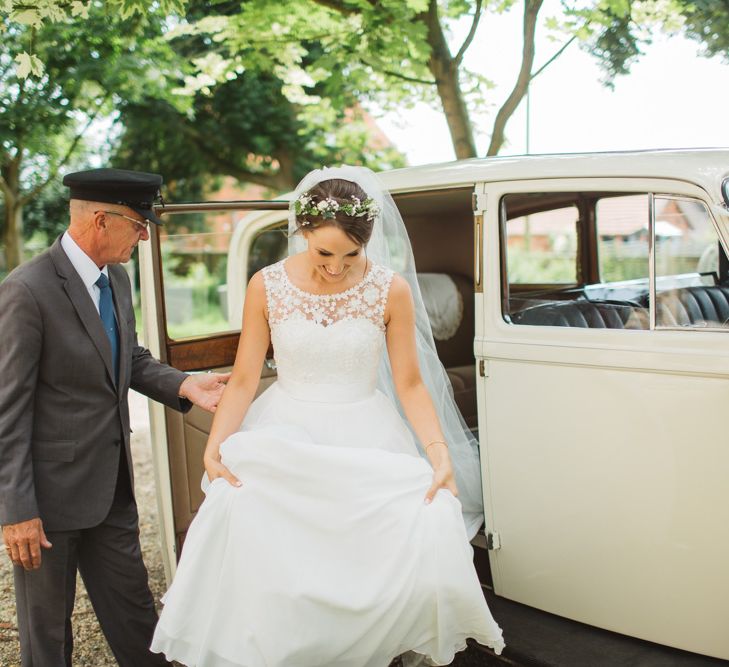 Bride in Lace Bodice & Ingrida Bridal Wedding Dress