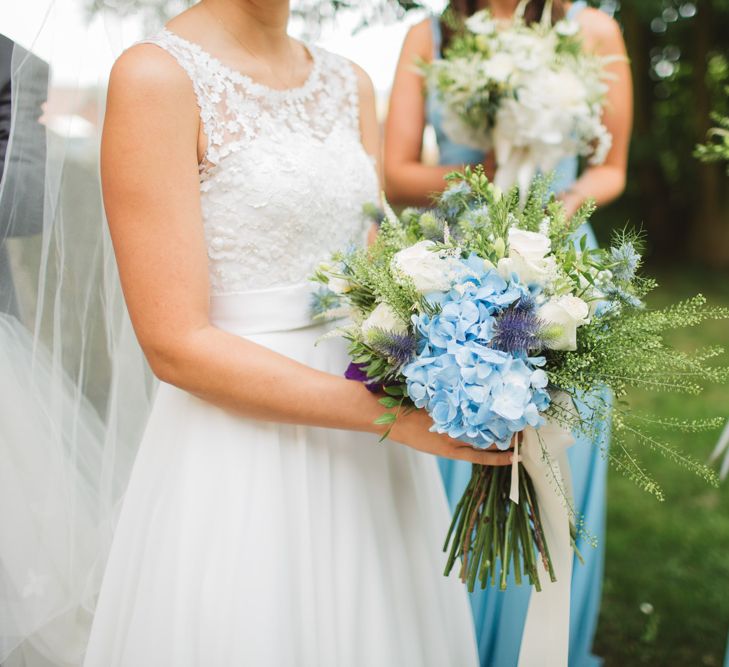 Blue & White Bridal Bouquet