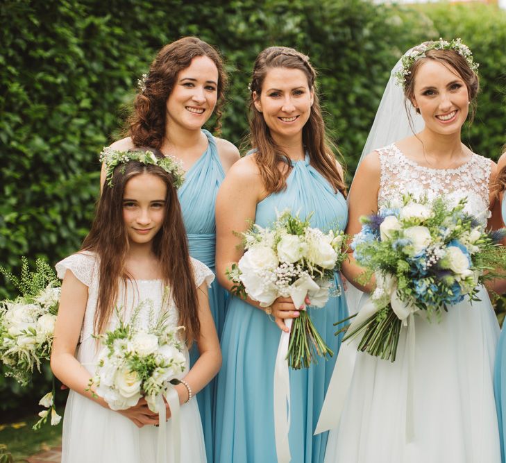 Bridal Party in Blue For Her and For Him Dresses