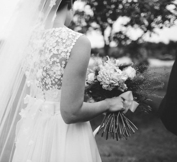 Bride in Lace Bodice & Ingrida Bridal Wedding Dress