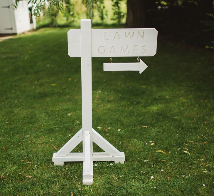 Garden Games Wedding Sign