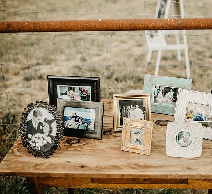 DIY At Home Farm Wedding with Rustic Decor & Wild Flowers | Lace Stella York Wedding Dress | Gloria Byler Photography