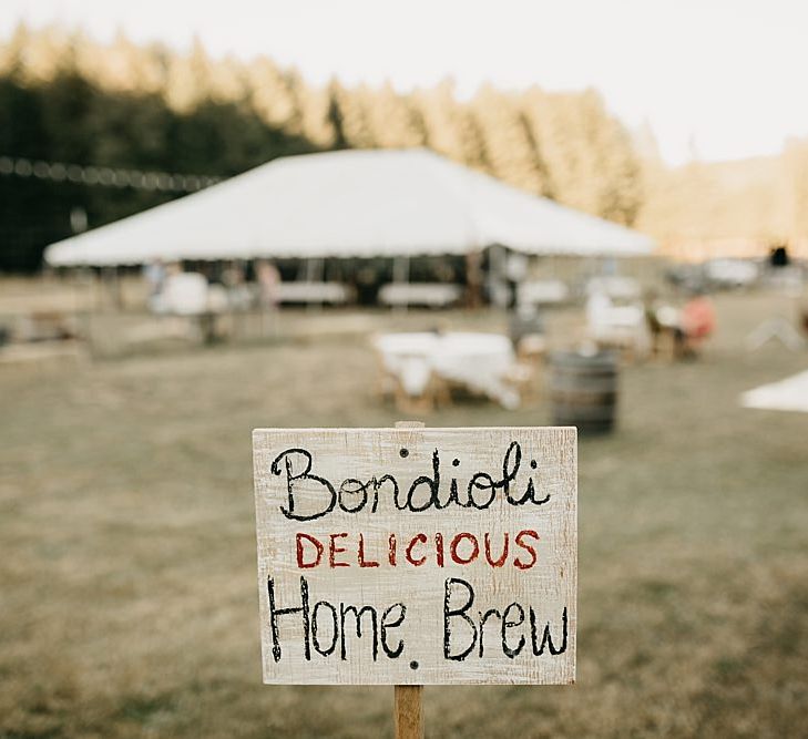 DIY At Home Farm Wedding with Rustic Decor & Wild Flowers | Lace Stella York Wedding Dress | Gloria Byler Photography