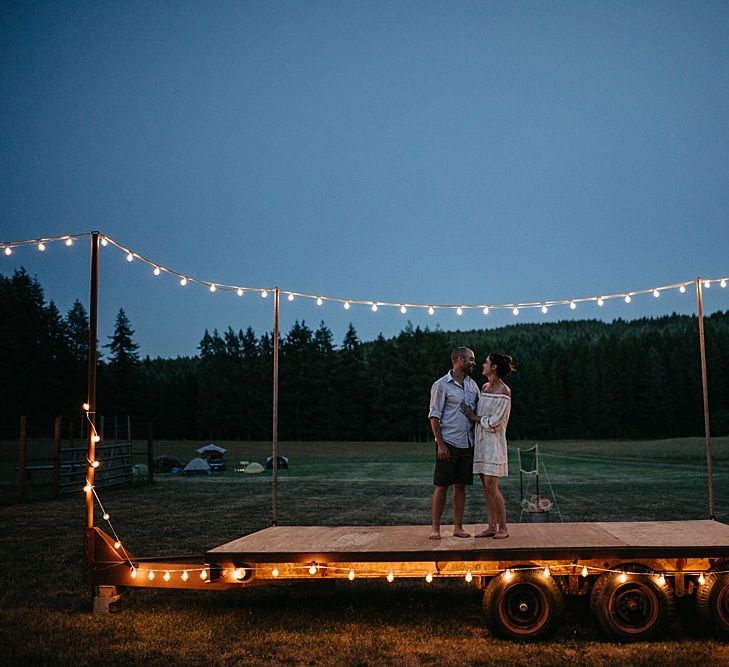 DIY At Home Farm Wedding with Rustic Decor & Wild Flowers | Lace Stella York Wedding Dress | Gloria Byler Photography