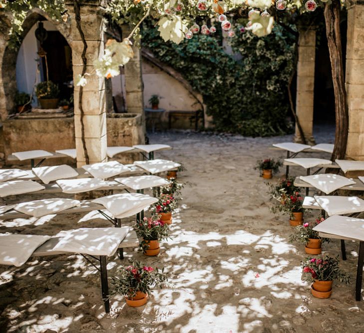 Bohemian Luxe Wedding In Mallorca At Finca Son Bosch With Bride In Made With Love Bridal Gown & Images By Chris & Ruth Photography