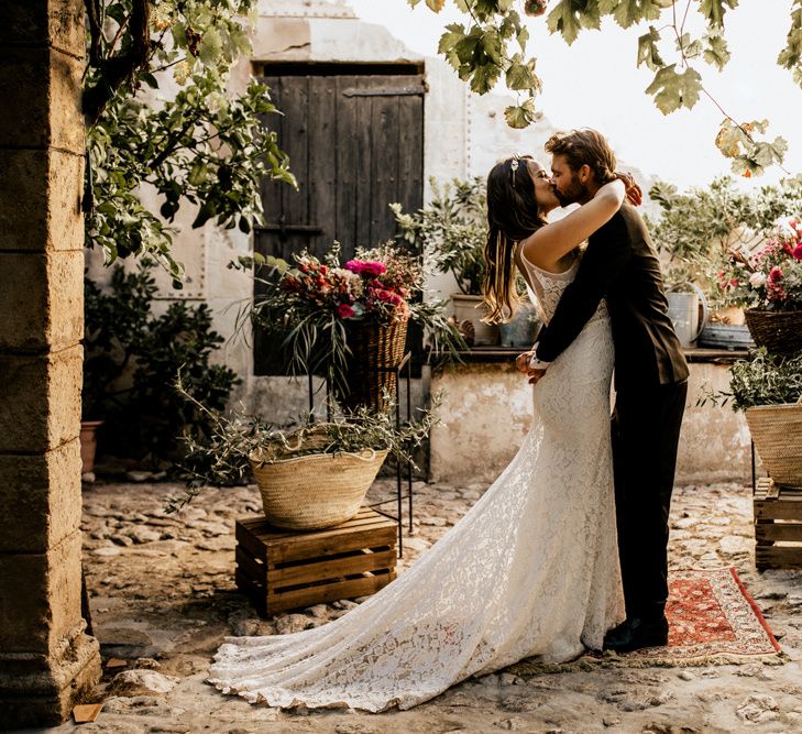 Bohemian Luxe Wedding In Mallorca At Finca Son Bosch With Bride In Made With Love Bridal Gown & Images By Chris & Ruth Photography