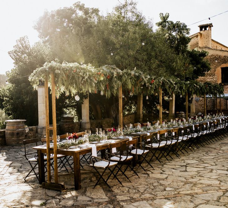 Bohemian Luxe Wedding In Mallorca At Finca Son Bosch With Bride In Made With Love Bridal Gown & Images By Chris & Ruth Photography