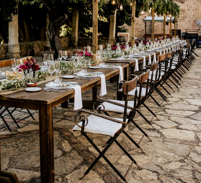 Bohemian Luxe Wedding In Mallorca At Finca Son Bosch With Bride In Made With Love Bridal Gown & Images By Chris & Ruth Photography