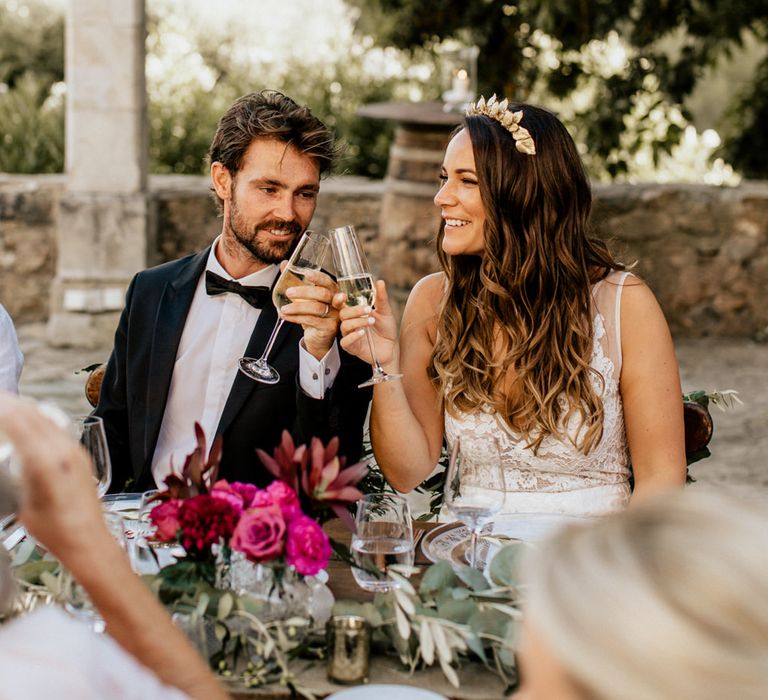 Bohemian Luxe Wedding In Mallorca At Finca Son Bosch With Bride In Made With Love Bridal Gown & Images By Chris & Ruth Photography