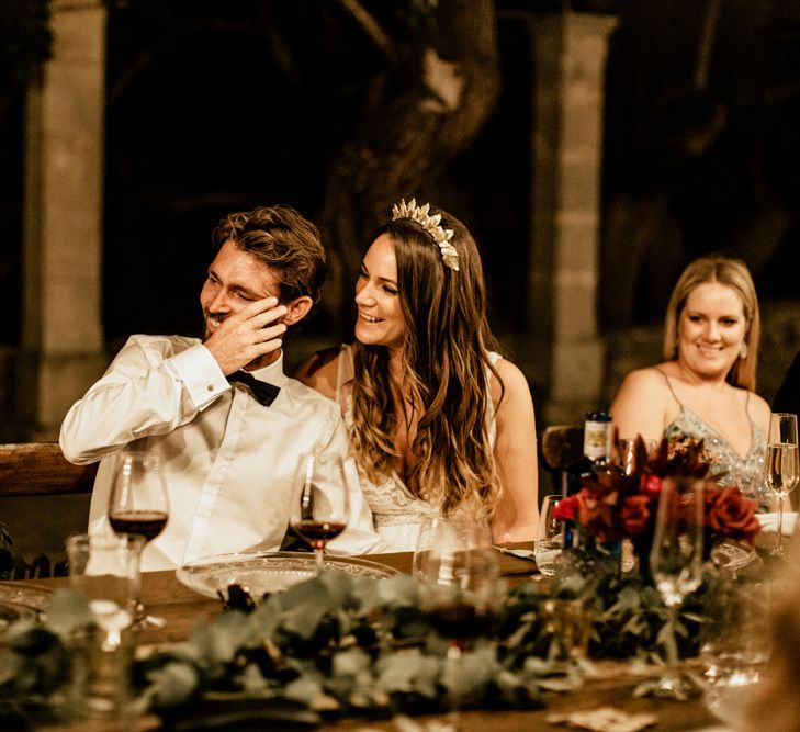 Bohemian Luxe Wedding In Mallorca At Finca Son Bosch With Bride In Made With Love Bridal Gown & Images By Chris & Ruth Photography