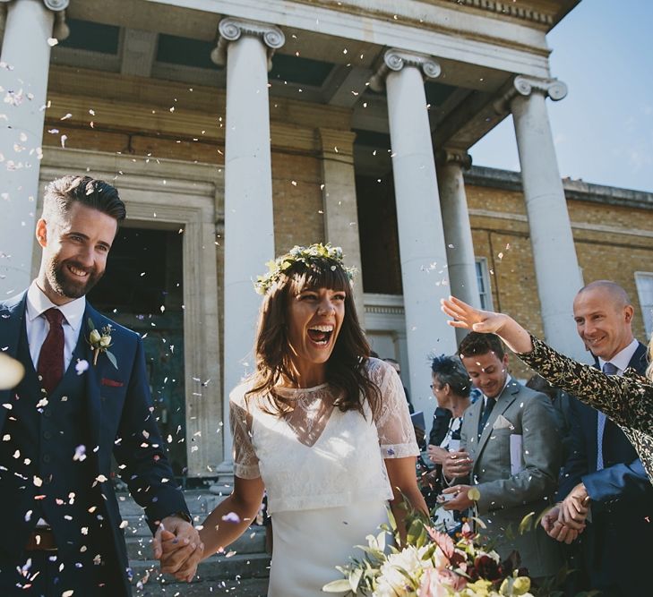 Bride In Charlie Brear Wedding Dress