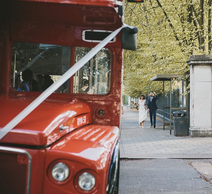 Red London Bus For Wedding Transport