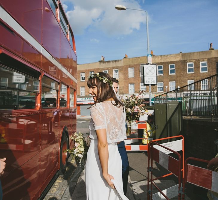 Red London Bus For Wedding Transport