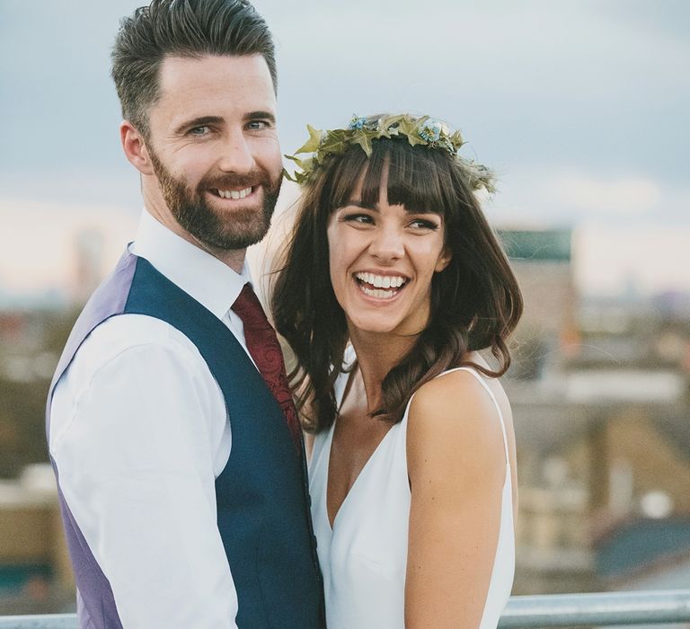 Rooftop Portraits of Bride & Groom