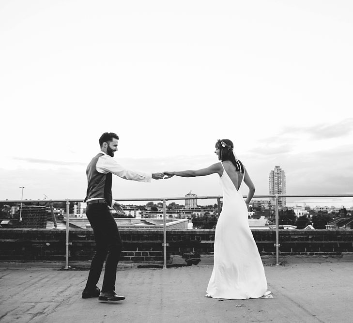 Rooftop Portraits of Bride & Groom