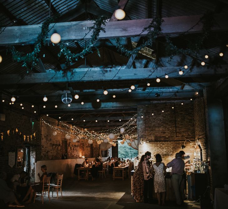 Festoon Lights | Fishley Hall Rustic Barn Wedding | Darina Stoda Photography